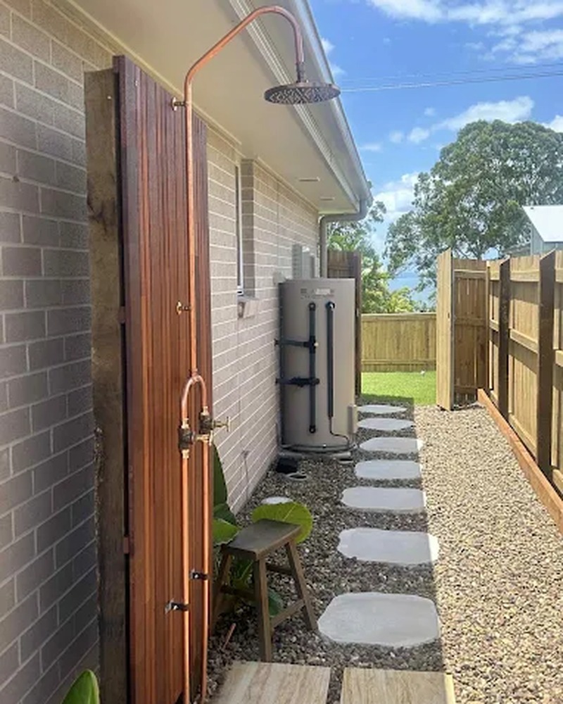 Outdoor Copper Shower — HPS Plumbing Solutions